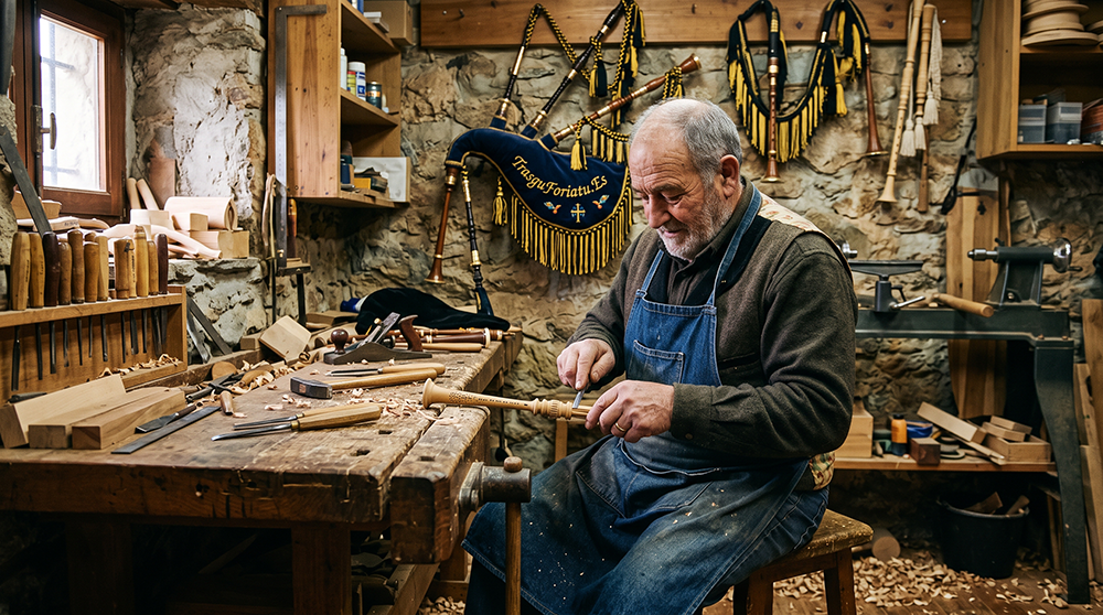 Taller artesano de construcción de Gaitas Asturianas